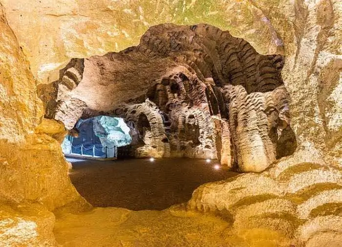 The iconic sea opening of the Caves of Hercules near Tangier, Morocco.