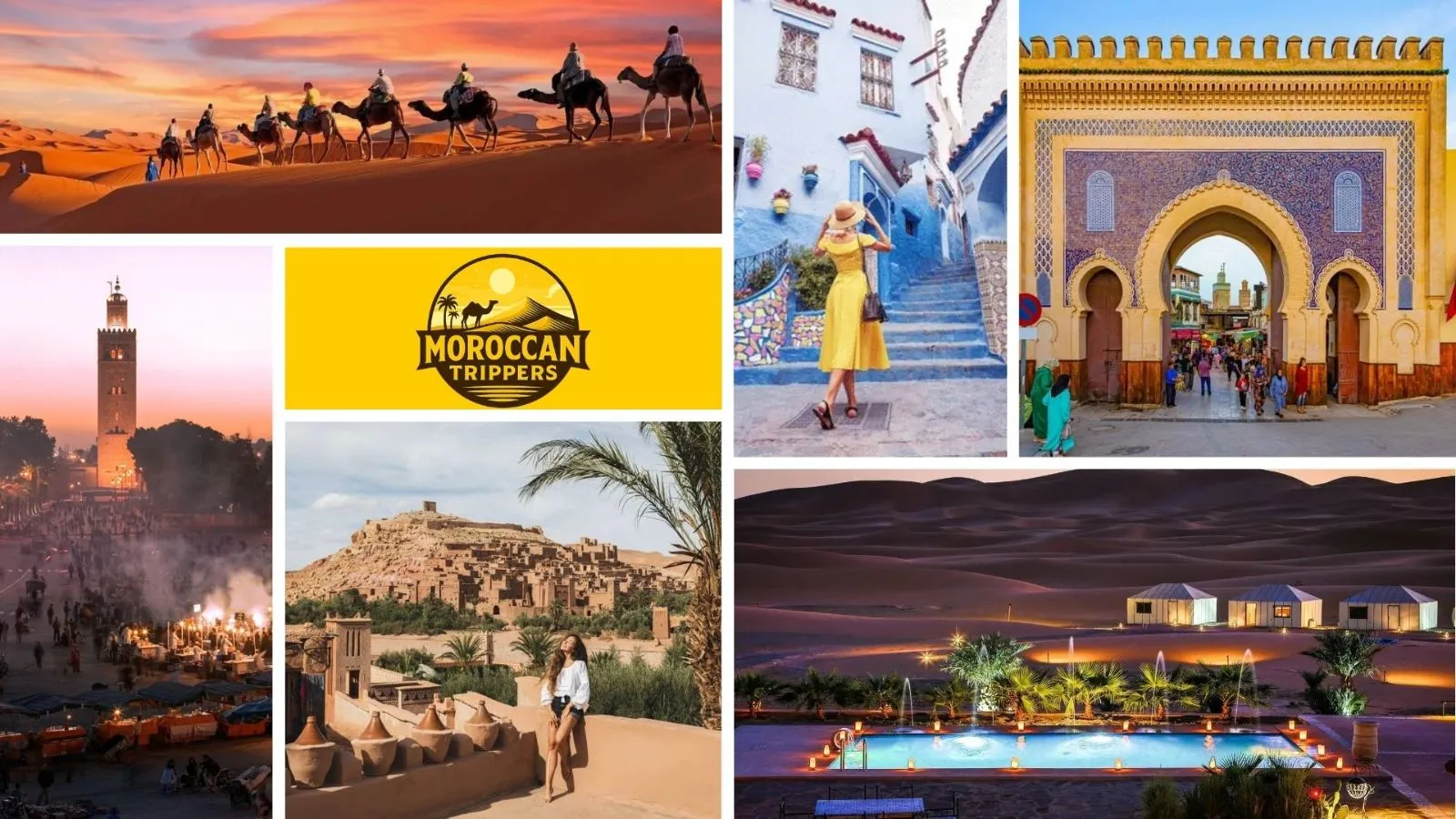 Tour 6 Días Marruecos desde Fez: Sahara, Chefchaouen y Ciudades Imperiales, 6 días en Marruecos desde Fez, excursión al desierto de 6 días: De Fez a Marrakech y vuelta