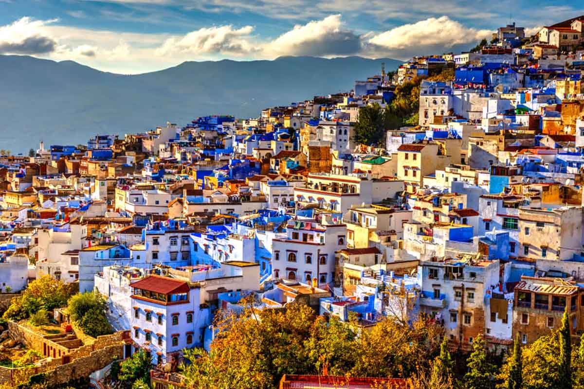 De prachtige blauwe straatjes in Chefchaouen.